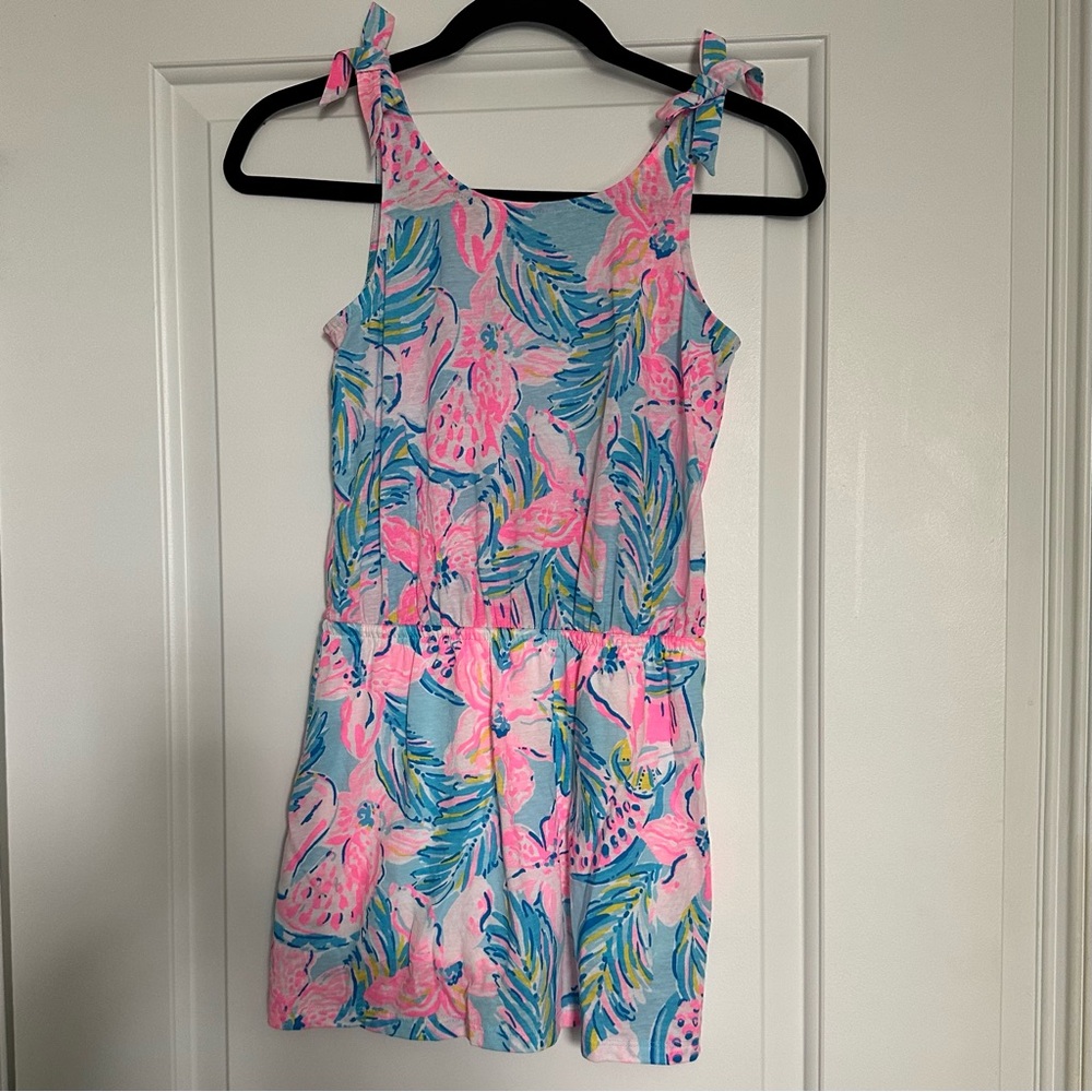 Lilly Pulitzer Pink Blue Yellow Floral Knit Top